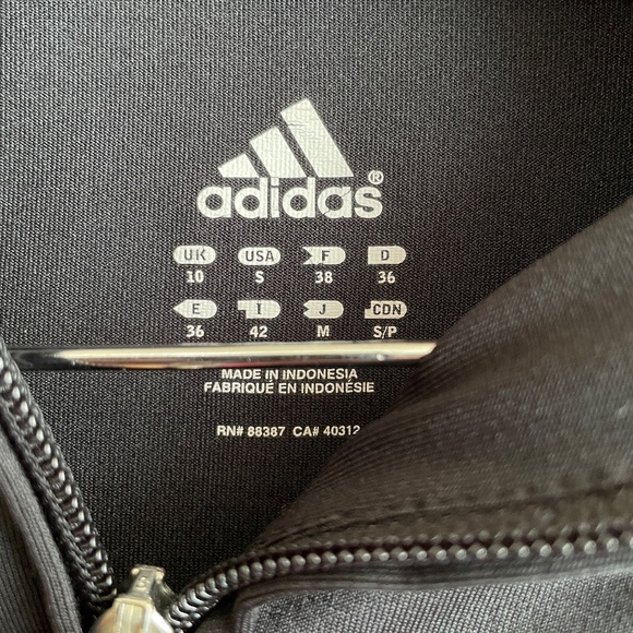 Adidas Women’s Full Zip Track Jacket Size S BLACK/Pink Stripes RN88387 CA40312 - Picture 2 of 11